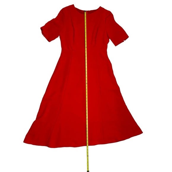 L. K. Bennett Red Cayla Midi Dress Size 10 - Picture 11 of 16